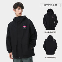 骆驼(CAMEL)中性单层冲锋衣A34BA6B109 幻影黑 XS码