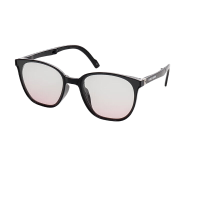 骆驼(CAMEL)大框可折叠潮流太阳镜134BB09611亮黑框腮红片