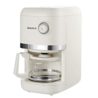 艾贝丽美式磨豆咖啡机 全自动家用两用研磨一体机 ABL-KF498M 米白色