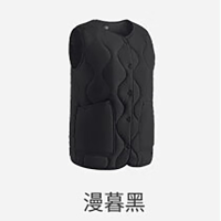 蕉下(BENEUNDER)女士气绒马甲(圆领、中暖)CL18424-漫暮黑-165/88A(L)