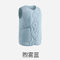 蕉下(BENEUNDER)女士气绒马甲(圆领、中暖)CL18424-煦雾蓝-155/80A(S)