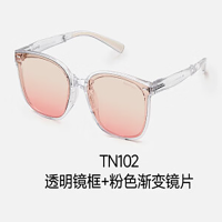 蕉下(BENEUNDER)方圆大框折叠墨镜FD421透明镜框+粉色渐变镜片