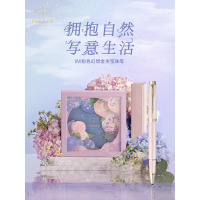 派克(PARKER)IM粉色幻想金夹宝珠笔+绣球花艺礼盒