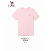 骆驼(CAMEL)女款短袖衫A25BZ01061梦幻粉 S