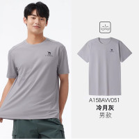骆驼(CAMEL)男款短袖衫A15BAVV051冷月灰 2XL
