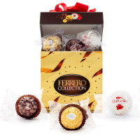 费列罗(Ferrero Rocher) 臻品巧克力制品糖果12粒方形礼盒装129.6g