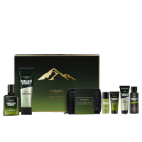 自然堂(CHANDO)男士黑松露臻钻修护礼盒二件套洁面120g+精华乳70ml+旅行装