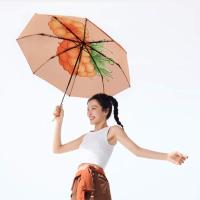 ‪蕉下(beneunder)三折倍护黑胶防晒伞BM397奶油树莓
