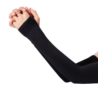 娇领冰感开车夏季防晒袖套[纯色款]黑色 拇指款267十双装