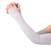 娇领冰感开车夏季防晒袖套[纯色款]浅灰 直筒款603十双装