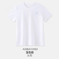 骆驼(CAMEL)女款短袖衫A25BAVV052玉石白 L
