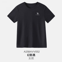 骆驼(CAMEL)女款短袖衫A25BAVV052幻影黑 2XL