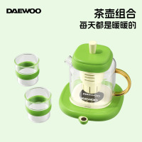 大宇(DAEWOO)加热杯垫 恒温杯垫办公室保温杯垫 茶壶+分享杯(单卖)牛油果绿IC06-B