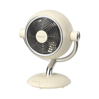 大宇(DAEWOO)台式静音摇头电风扇 空气循环扇奶糖白F46