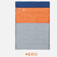 骆驼 户外双人睡袋加厚A9W3F5150A橙拼灰 3.0kg