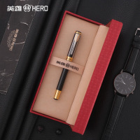 英雄 钢笔750黑漆金夹铱金钢笔 黑色