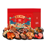 双汇-福汇鸿礼熟食礼盒3360g内配双汇香卤鸡琵琶腿 220g*2 双汇麻辣卤鸭翅 210g 双汇香辣烤鸭腿 240g