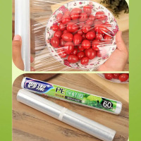 妙洁 保鲜膜60米经济装 可微波炉加热 1卷