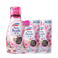 花王(MERRIES) 馨香洗衣剂持久留香 740g+650g*2柔顺洗衣液(清新玫瑰香型)