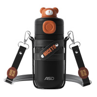 爱仕达(ASD)暖萌熊316L不锈钢真空保温杯500ml褐色 RWS50B12WG-D