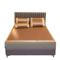 圣夫妮凉席SFN-211新款藤席双面刺绣艾草凉席三件套150*200cm