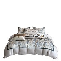 圣夫妮高奢意大利玉锦缎数码印花四件套-浮生若梦SFN-229 床单*1 被套*1 枕套*2