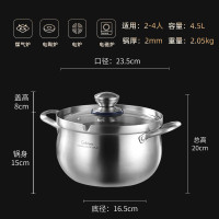 贝伦斯Behrens 22cm企鹅三层钢汤锅BLS-GETG22