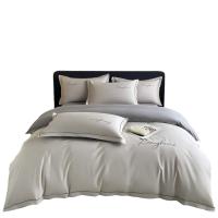 啄木鸟(PLOVER)40S长绒棉绣花四件套-高级灰ZMN-CRM010(适合1.8M/1.5M床)