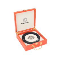 美都袋鼠(MDKANGROO)高端礼盒鳄鱼皮男士针扣皮带MDE316AM318-BA-M4 115cm