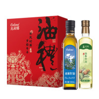 克莉娜 胡麻油食用油组合装 亚麻籽油+迎福油茶籽油500ML*2礼盒