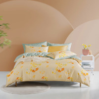 LOVO一抹秋色产品四件套被套200*230cm床单230*241cm枕套48*74cm*2