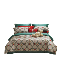 LOVO四件套雀跃之心被套200*230cm床单230*241cm枕套48*74cm*2