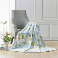 罗莱 盛世花开法兰绒毯150*180