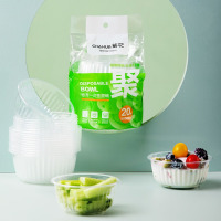 茶花(CHAHUA) 悠齐一次性塑碗500ML(40只) 309004*2