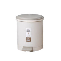 茶花(CHAHUA) 大号有盖厨房客厅卫生间塑料创意翻盖 28cm圆形脚踏卫生桶