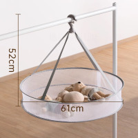 茶花(CHAHUA) 家用晾衣篮毛衣 大号单层围栏平铺晾晒篮灰色尺寸:52*Ø61