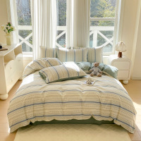 赛尔加“扶摇”生态全棉床饰套件 被套200*230cm 床单230*250cm