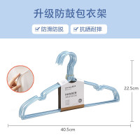 茶花 浸粉护肩衣架(10支装)40.5*22.5cm 994028 蓝/绿