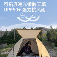 伯希和(PELLIOT)季风超轻双人徒步帐篷16502707卡其色