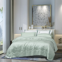 富安娜 莱赛尔印花抑菌夏被-半岛·宝石绿203*229cm(370g)