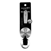 茶花(CHAHUA) 加大加厚调羹吃饭勺子 甄享304不锈钢大圆餐勺