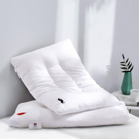 富安娜 磨毛胡子蜜唇情侣对枕 74*48cm*2 白色