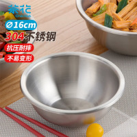 茶花(CHAHUA) 厨房专用汤盆菜盆 甄享304不锈钢汤盆16