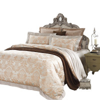 富安娜 床品四件套翡翠罗浮 被套203*229cm床单230*250cm枕套74*48cm*2