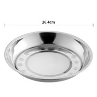 茶花(CHAHUA) 导热性好耐高温结实耐用 甄享不锈钢盘26