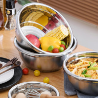 茶花(CHAHUA) 家用打蛋盆厨房料理盆揉面盆 甄享不锈钢汤盆20