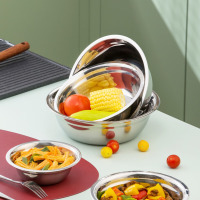 茶花(CHAHUA) 加大加厚洗菜盆打蛋揉面盆 甄享不锈钢汤盆24