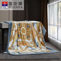 富安娜 双人多功能舒睡毯 单层舒柔毯 苏麦尔 180*200cm(1.08kg)