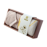 景福莱 儿童亲肤柔软吸水儿童面巾 莱豆沙透明盒5 27*50cm