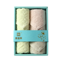 景福莱 吸水力强柔软洁面 透气亲肤素提毛巾 蓝色透明盒5